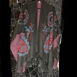 Elegant Black and Purple Women's Sweater